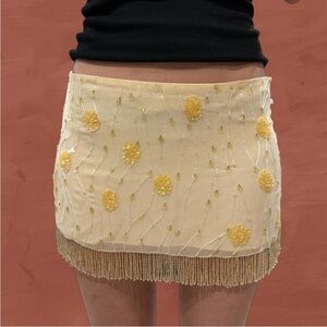 MIRROR PALAIS BEADED MINI SKIRT